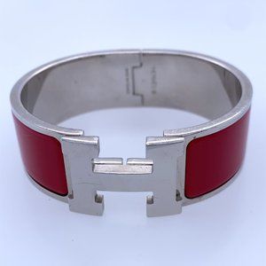 Hermes Clic Clac "H" Red Wide PM Bracelet